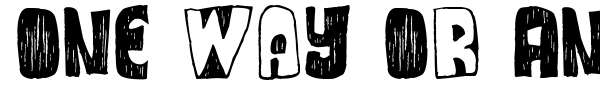 One Way Or Another font preview